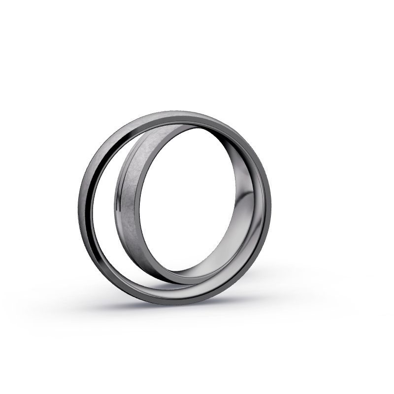 Miniaturbild: Trauringe TL8673 - Tantal (Fliesmatt / Poliert) | 999er Tantal Ring