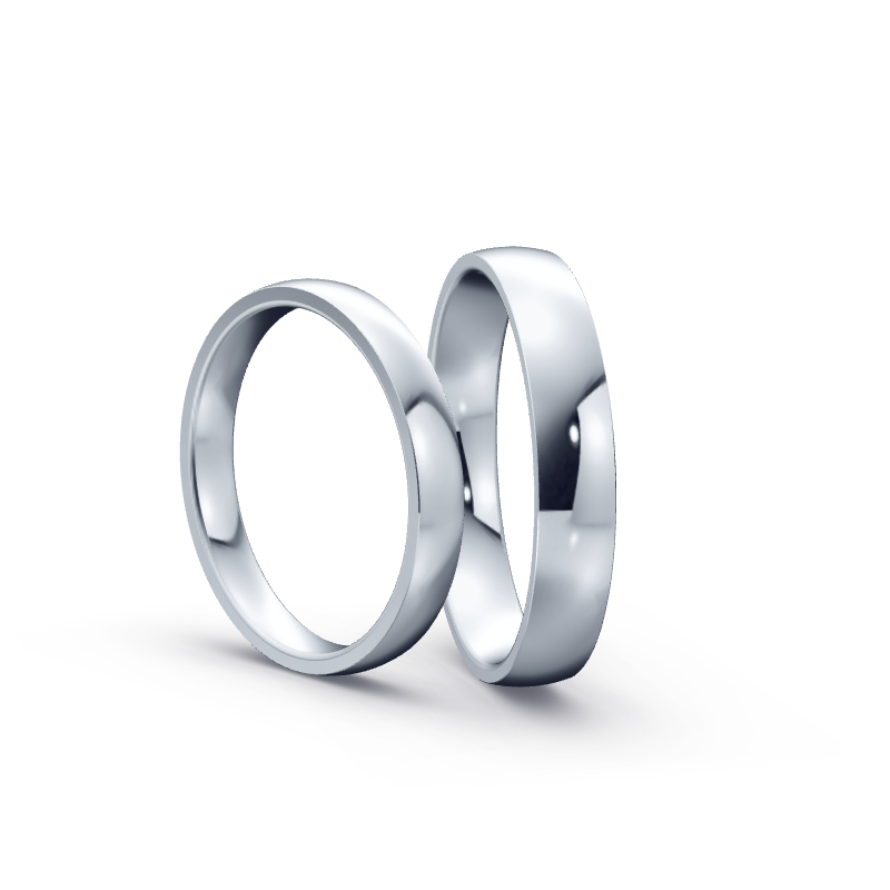 Miniaturbild: Trauringe TL6215 - Platin (poliert) mit 3 Brillanten