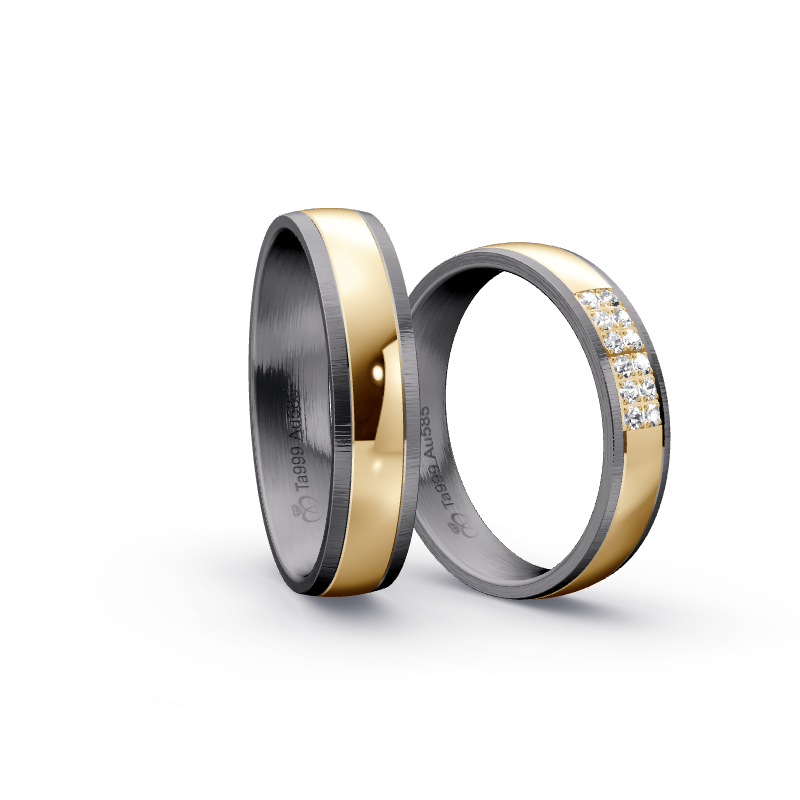 Miniaturbild: Trauringe TL4564 - Tantal/Gelbgold
