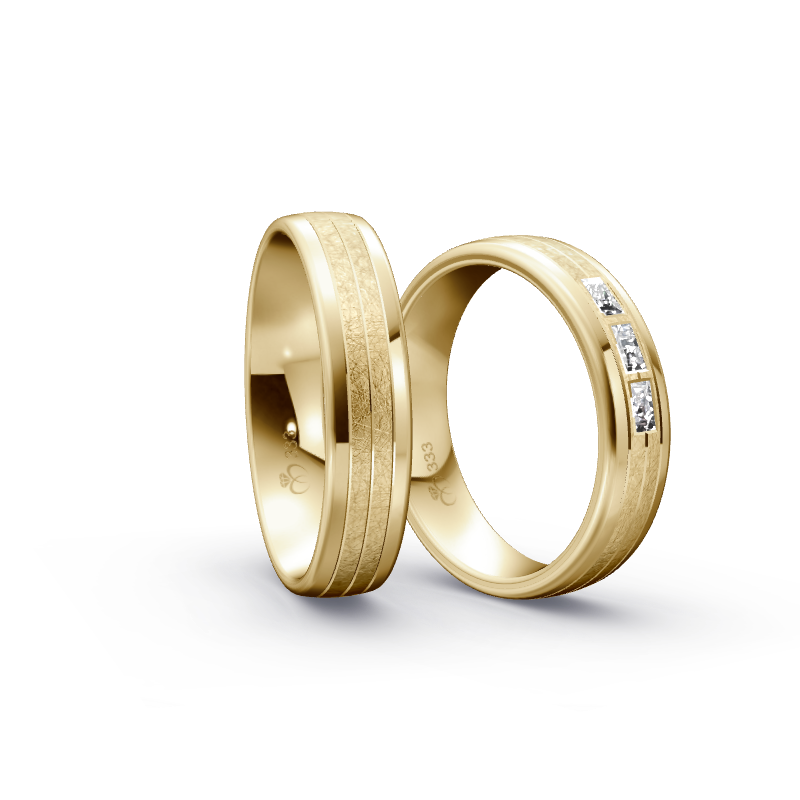 Miniaturbild: Trauringe TL5303 - Gelbgold (Eismatt / Poliert) | Eheringe aus Gold