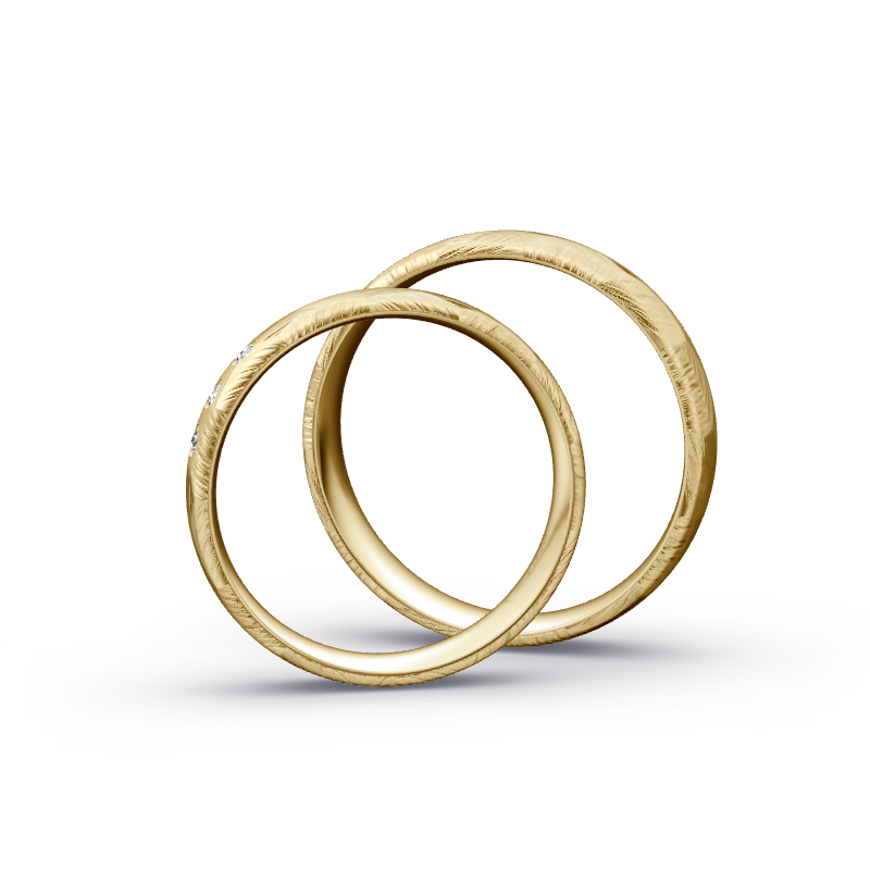Miniaturbild: Trauringe TL5228 - Gelbgold (Poliert / Fels) | Eheringe aus Gold
