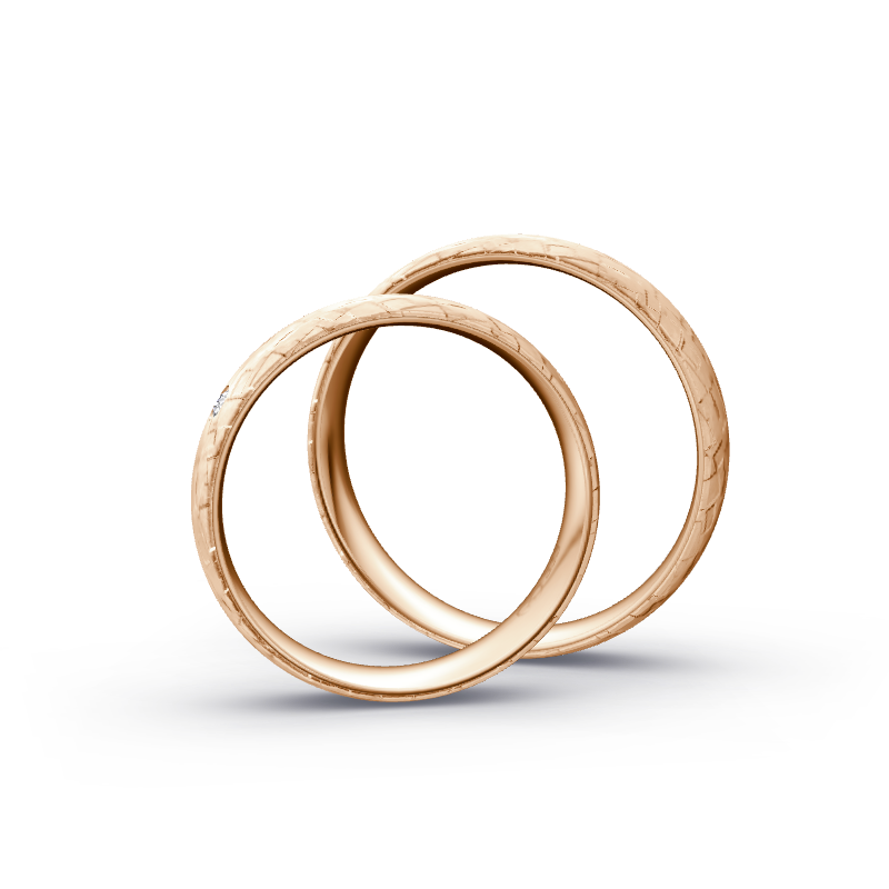 Miniaturbild: Trauringe TL9159 - Rotgold (Geflecht Fliesmatt) | Eheringe aus Gold