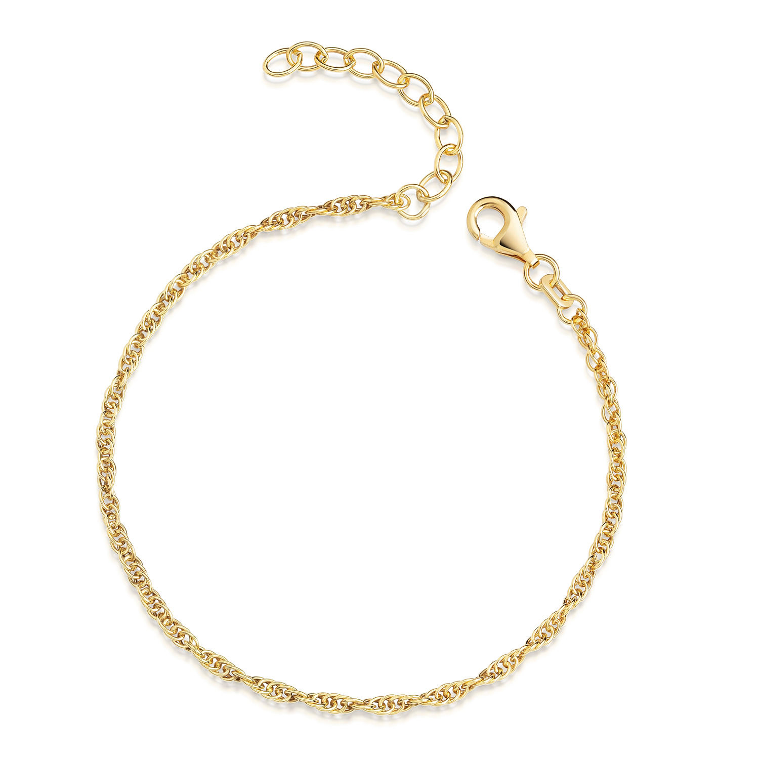 Armband Doppelanker Silber 925/-, vergoldet, TL09177