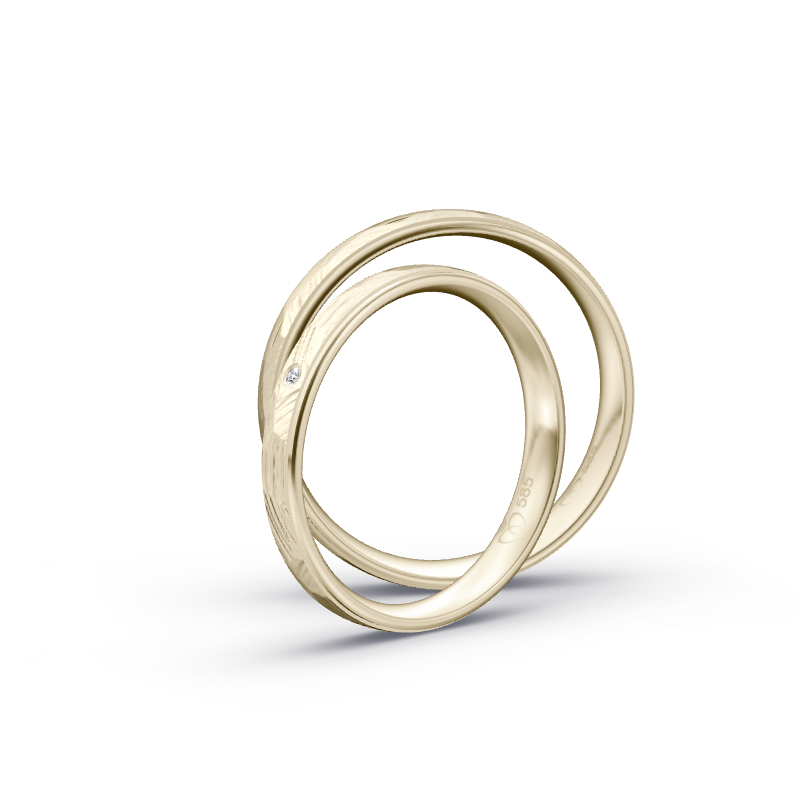Miniaturbild: Trauringe TL2106 - Chamois (Altweißgold)