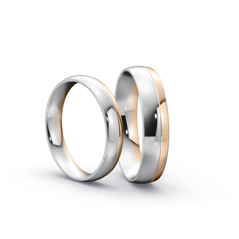 Miniaturbild: Trauringe TL2815 - Roségold/Weißgold