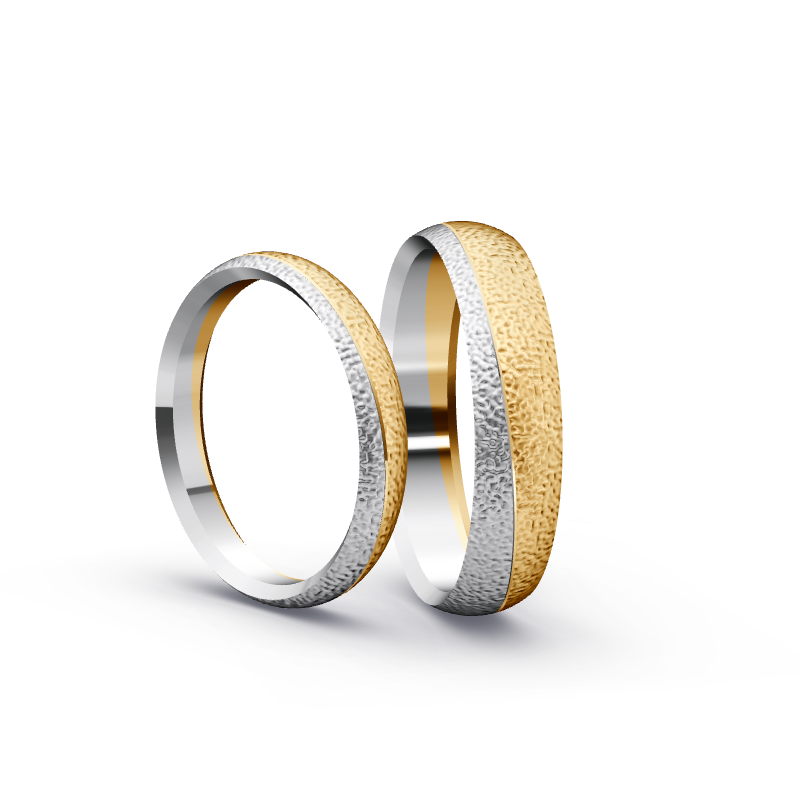 Miniaturbild: Trauringe TL8129 - Sattgelb-Gold/Weißgold