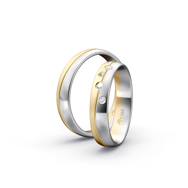 Miniaturbild: Trauringe TL6059 - Gelbgold/Weißgold
