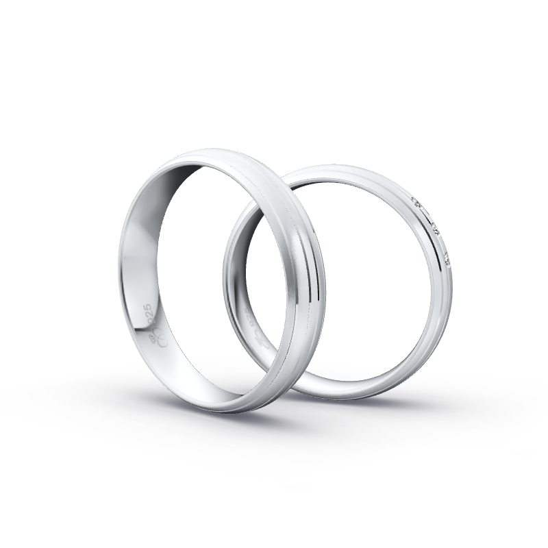 Miniaturbild: Ringpaar TL8974 - Silber