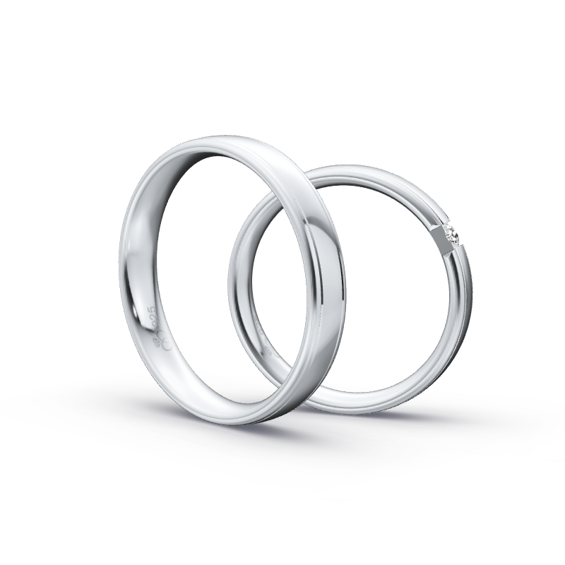 Miniaturbild: Ringpaar TL9987 -Silber