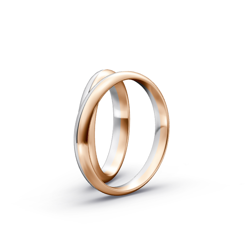 Miniaturbild: Trauringe TL5655 - Rotgold/Weißgold