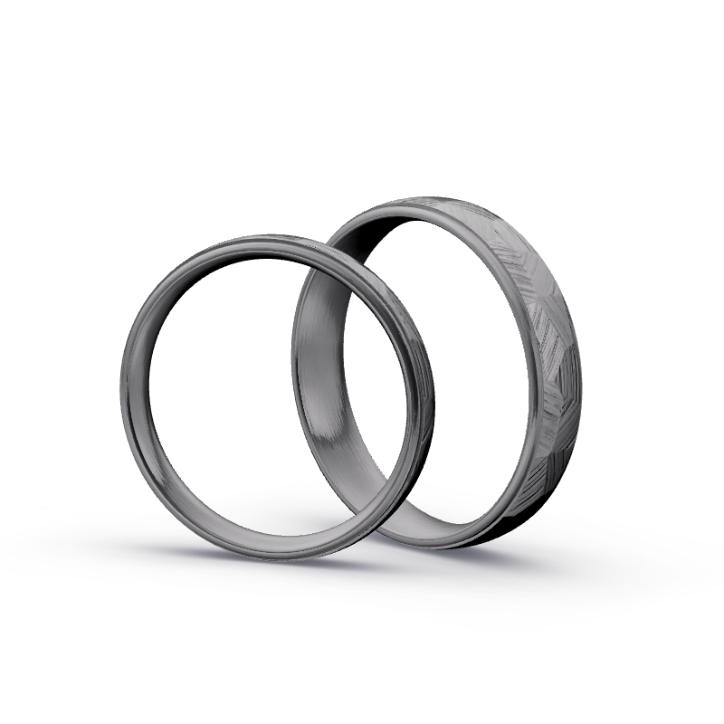 Miniaturbild: Trauringe TL2106 - Tantal (Poliert / Fels) | 999er Tantal Ring