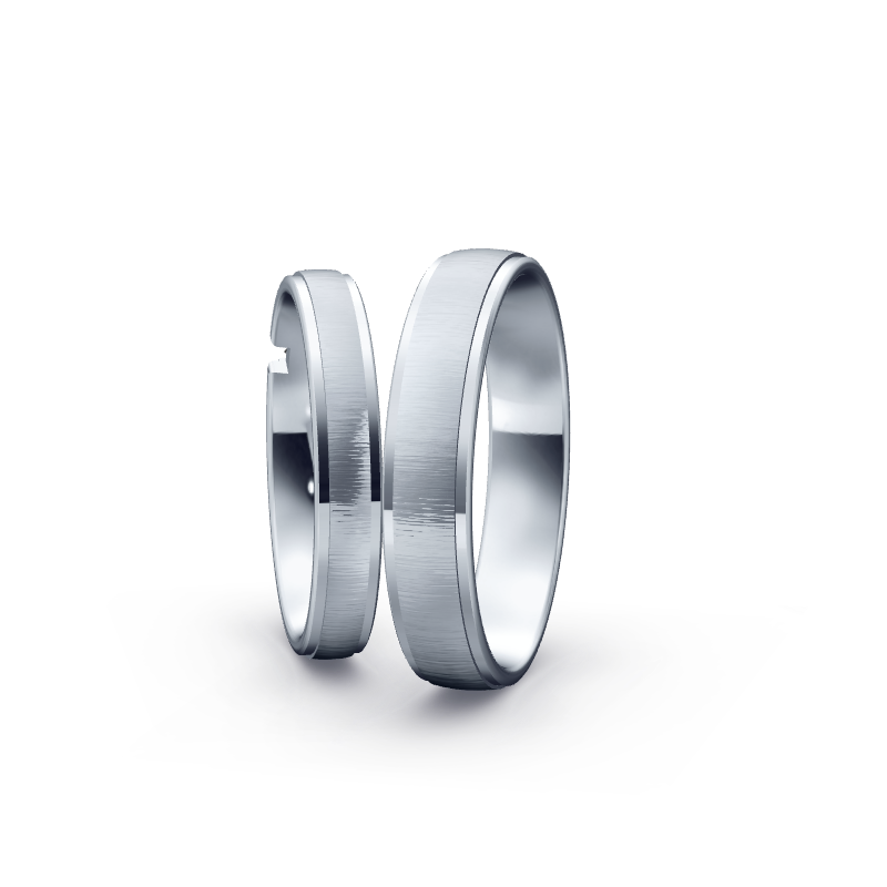 Miniaturbild: Trauringe TL9705 - Platin (Quermatt) mit 1 Brillant