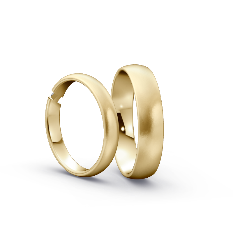 Thumbnail: Trauringe TL9398 - Gelbgold (Sandmatt fein) | Eheringe aus Gold