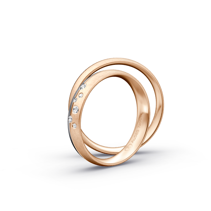 Miniaturbild: Trauringe TL1270 - Tantal/Rotgold