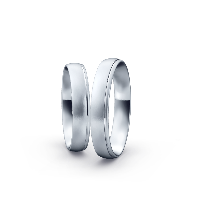 Miniaturbild: Trauringe TL1089 - Platin (Sandmatt fein) mit 5 Brillanten 0,01ct. SI / TW