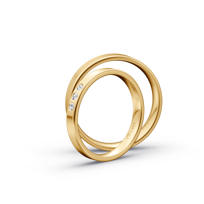 Miniaturbild: Trauringe TL8103 - Sattgelb-Gold