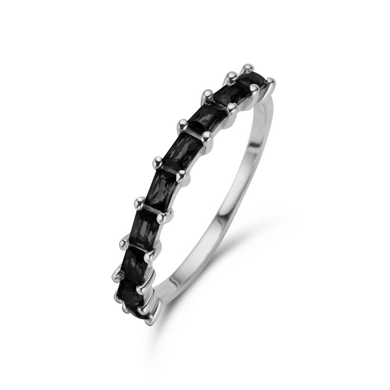 Miniaturbild: Damenring mit 9 Zirkonia in Baguetteschliff Silber 925/- TL51079