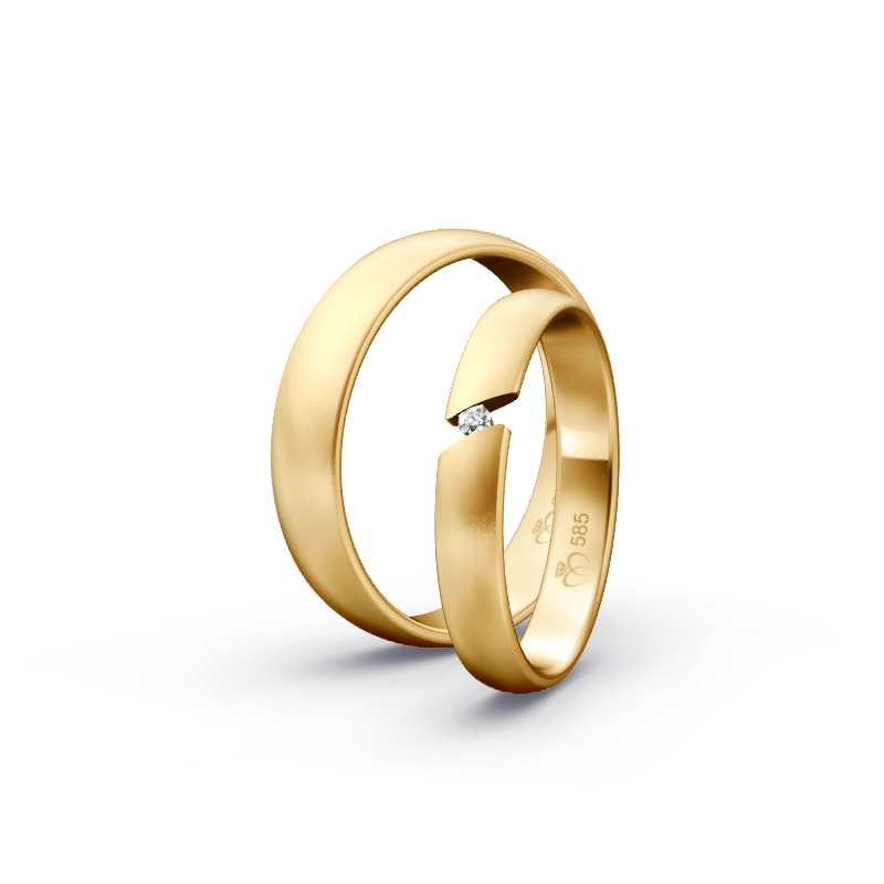 Miniaturbild: Trauringe TL9398 - Sattgelb-Gold