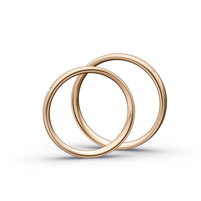 Miniaturbild: Trauringe TL1591 - Roségold (Poliert) | Eheringe aus Gold