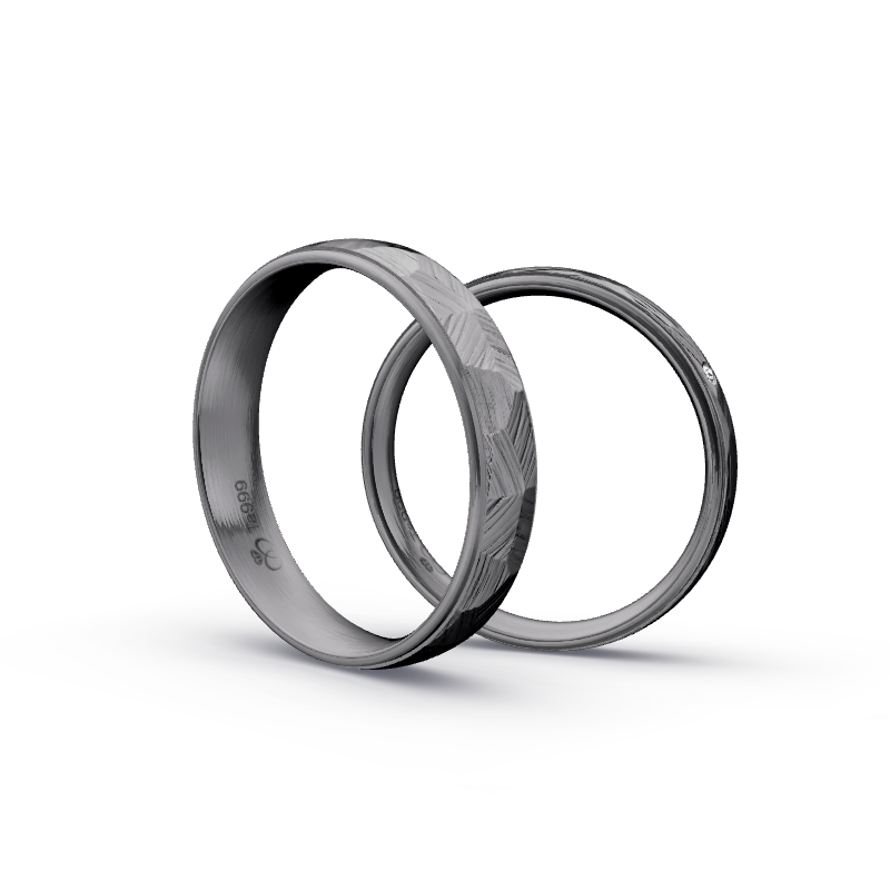 Miniaturbild: Trauringe TL2106 - Tantal (Poliert / Fels) | 999er Tantal Ring