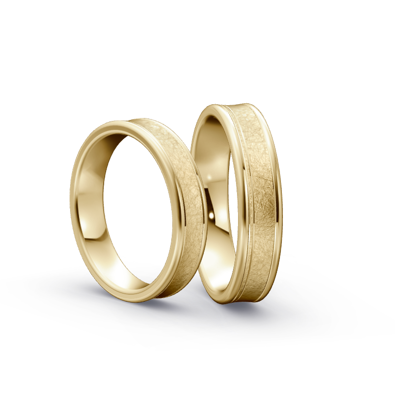 Miniaturbild: Trauringe TL1453 - Gelbgold (Poliert / Eismatt) | Eheringe aus Gold