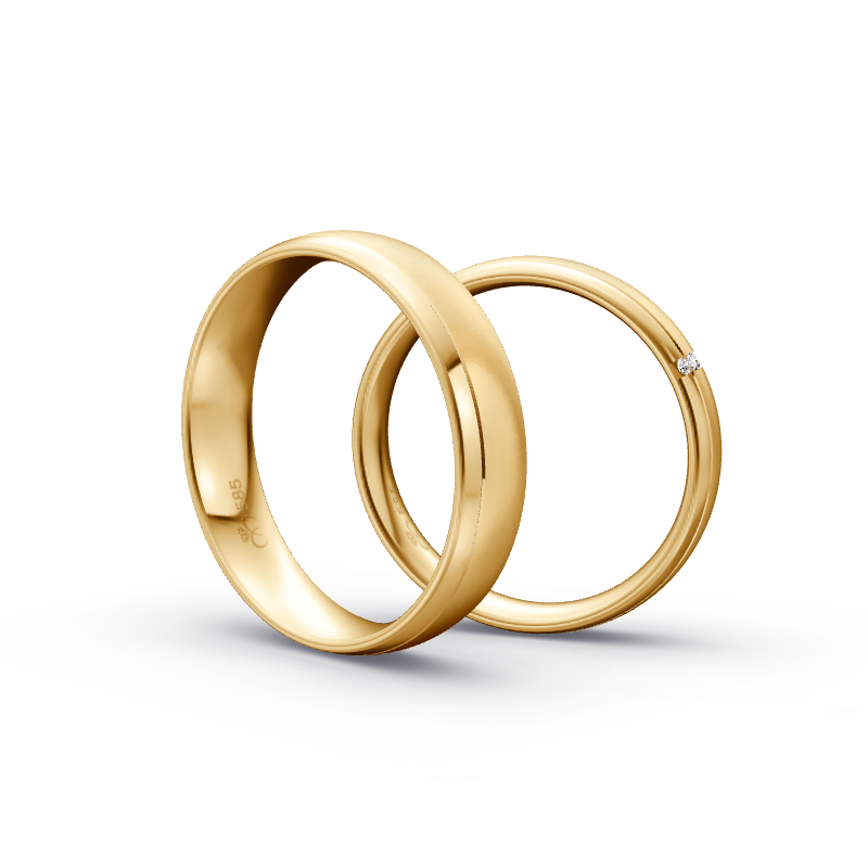 Miniaturbild: Trauringe TL6980 - Sattgelb-Gold