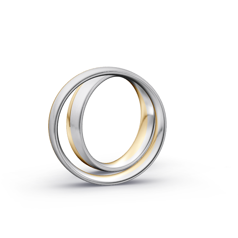 Miniaturbild: Trauringe TL4717 - Gelbgold/Weißgold