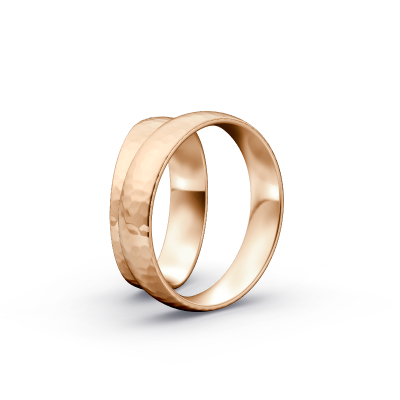 Miniaturbild: Trauringe TL9511 - Rotgold (Hammerschlag poliert) | Eheringe aus Gold
