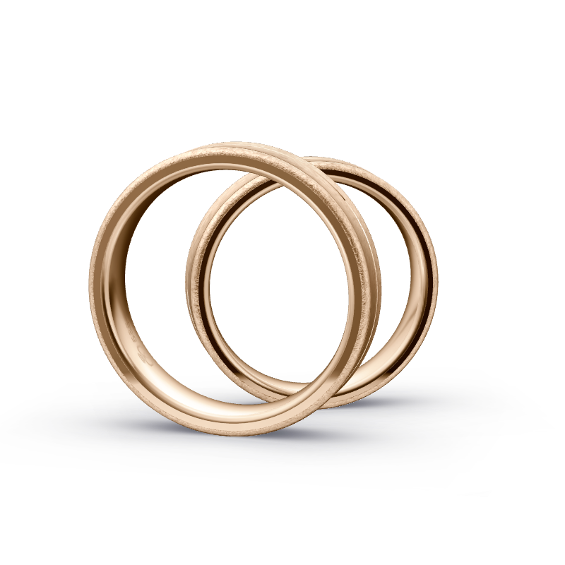 Miniaturbild: Trauringe TL9031 - Roségold (Eismatt) | Eheringe aus Gold