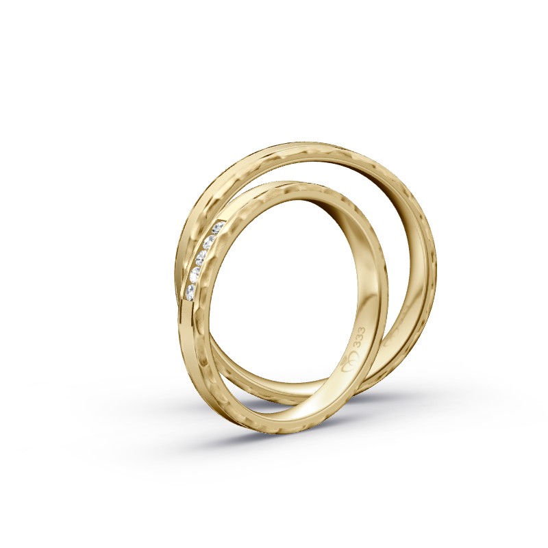 Miniaturbild: Trauringe TL6962 - Gelbgold (Kies / Sandmatt fein) | Eheringe aus Gold