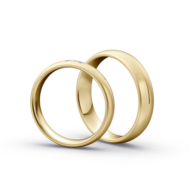 Miniaturbild: Trauringe TL3674 - Gelbgold (Sandmatt fein) | Eheringe aus Gold