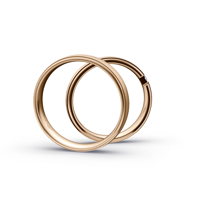 Miniaturbild: Trauringe TL9705 - Roségold (Quermatt) | Eheringe aus Gold
