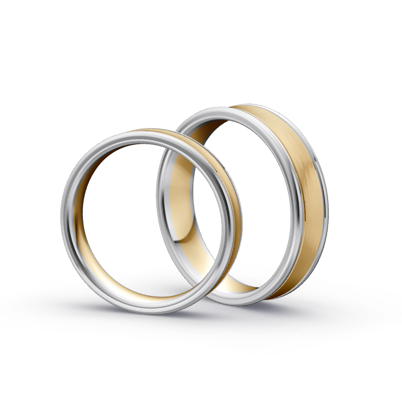 Miniaturbild: Trauringe TL4459 - Gelbgold/Weißgold