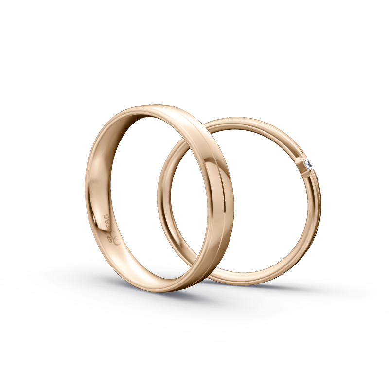 Miniaturbild: Trauringe TL3421 - Roségold (Poliert) | Eheringe aus Gold