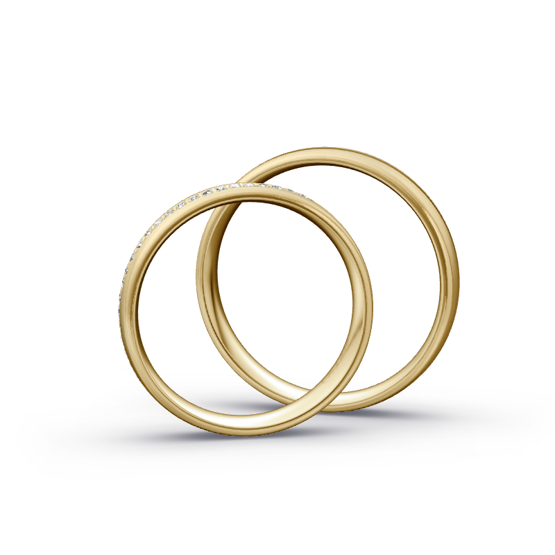 Miniaturbild: Trauringe TL7096 - Gelbgold (Strichmatt) | Eheringe aus Gold