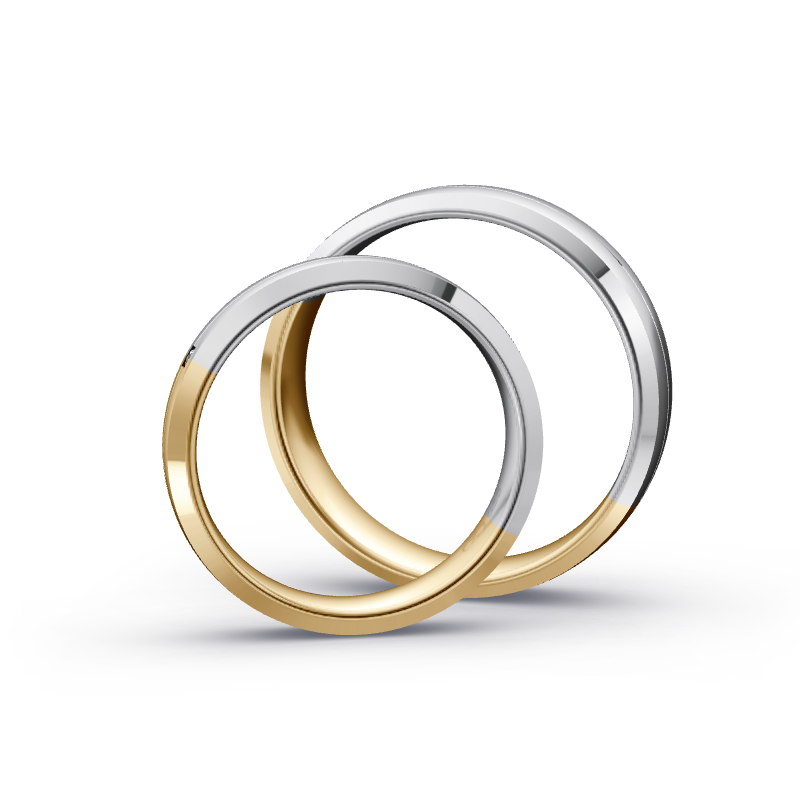 Miniaturbild: Trauringe TL2512 - Gelbgold/Weißgold