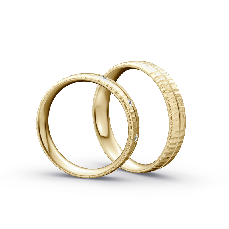 Miniaturbild: Trauringe TL7824 - Gelbgold (Relief) | Eheringe aus Gold