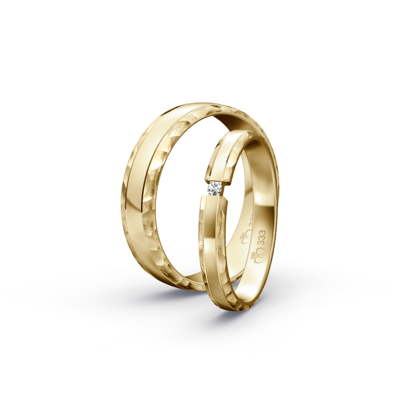 Miniaturbild: Trauringe TL8333 - Gelbgold (Koralle / poliert) | Eheringe aus Gold