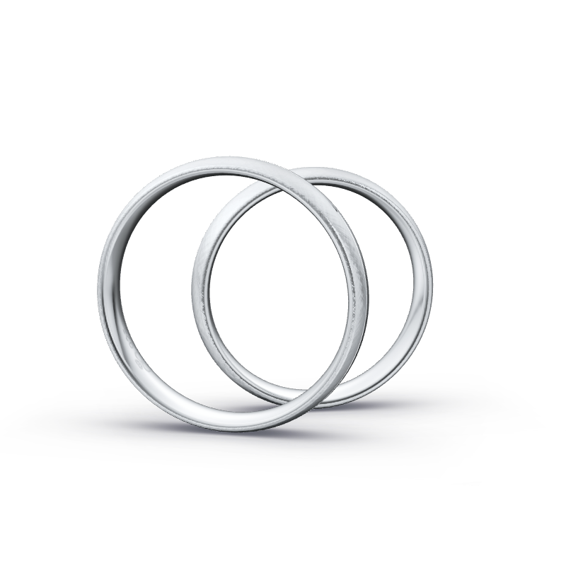 Miniaturbild: Ringpaar TL4419 - Silber