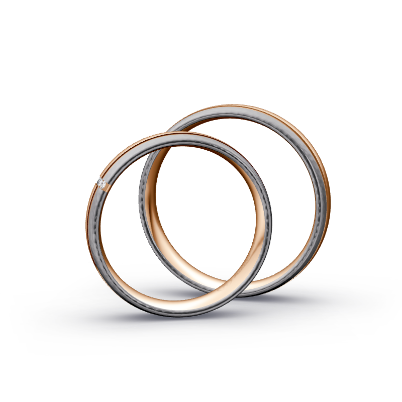Miniaturbild: Trauringe TL1188 - Tantal/Rotgold