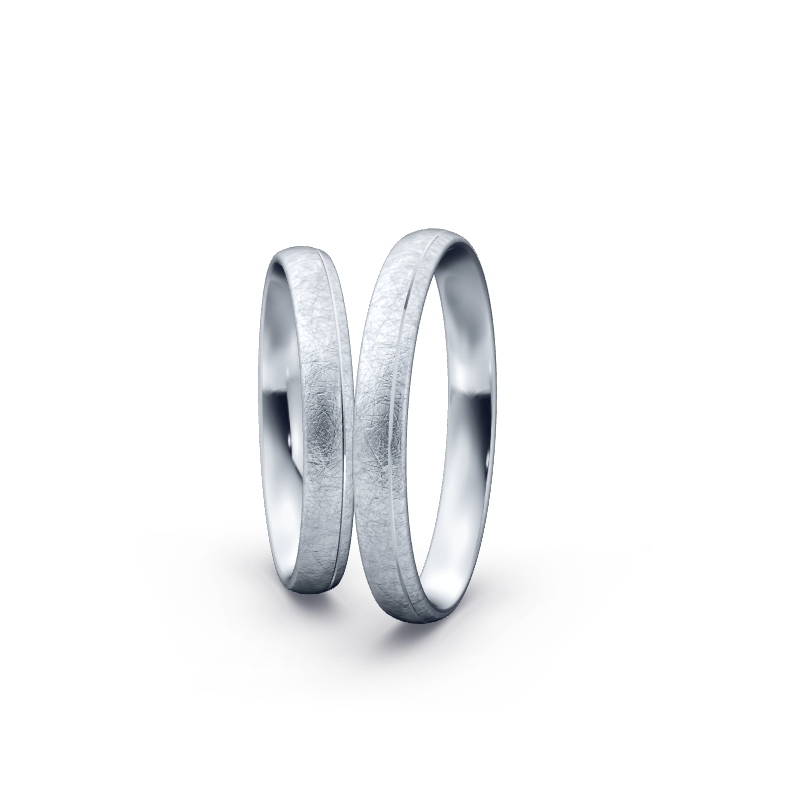 Miniaturbild: Trauringe TL8990 - Platin (Eismatt) mit 3 Brillanten