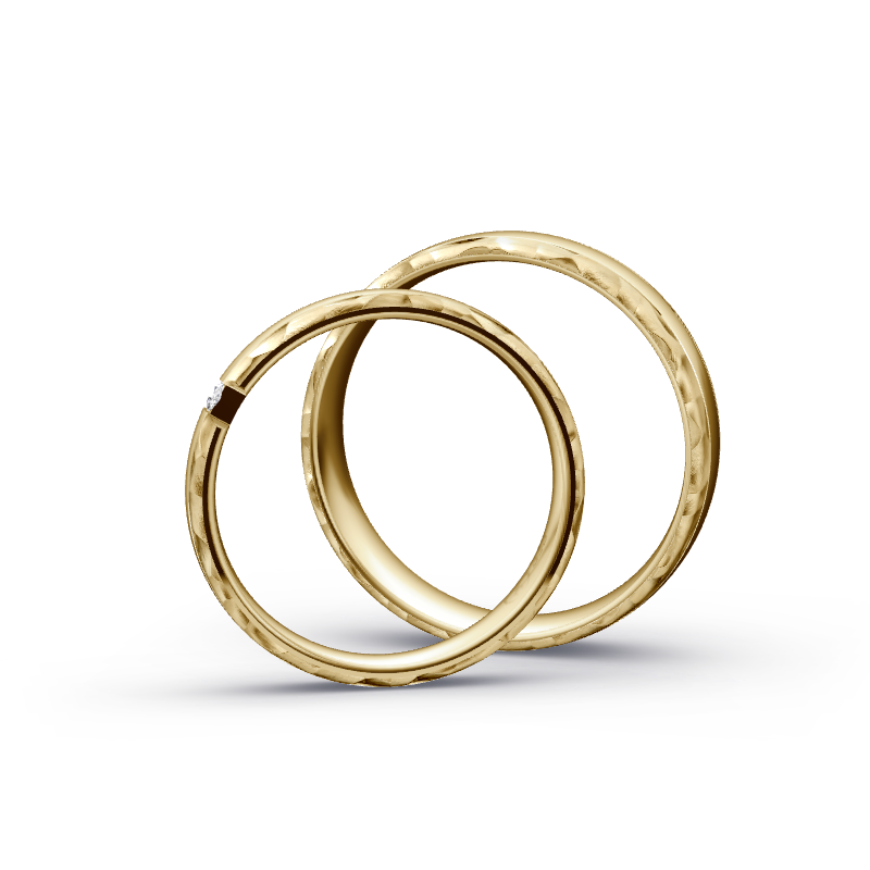 Miniaturbild: Trauringe TL8333 - Gelbgold (Koralle / poliert) | Eheringe aus Gold