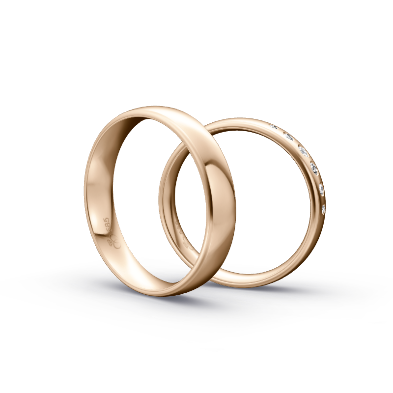 Miniaturbild: Trauringe TL3541 - Roségold (Poliert) | Eheringe aus Gold