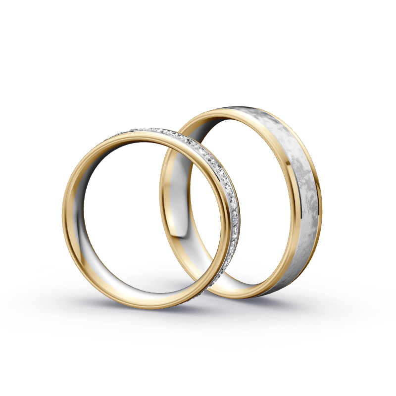 Miniaturbild: Trauringe TL9266 - Gelbgold/Weißgold