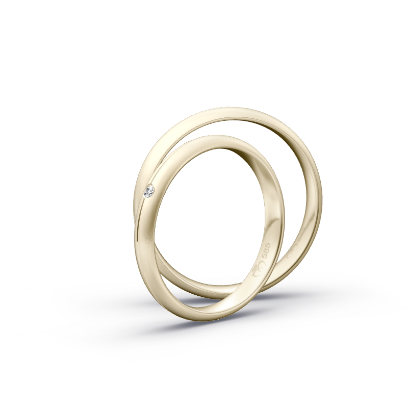 Miniaturbild: Trauringe TL9345 - Chamois (Altweißgold)