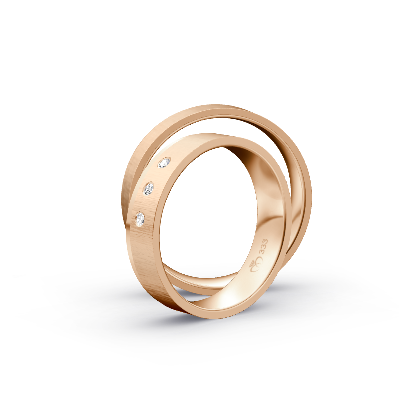 Miniaturbild: Trauringe TL2094 - Rotgold (Quermatt) | Eheringe aus Gold