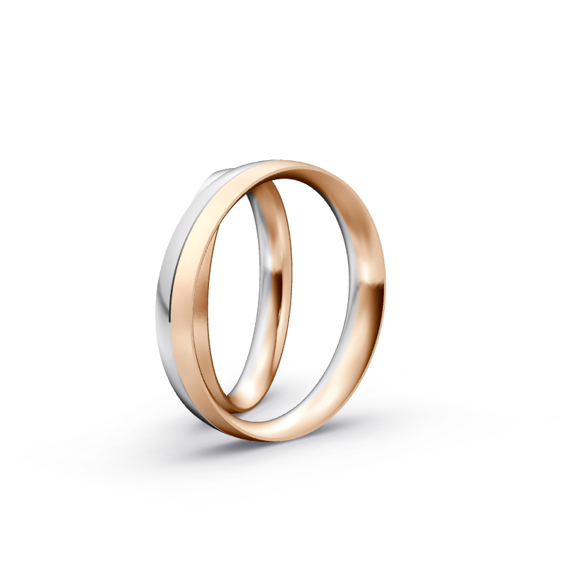 Miniaturbild: Trauringe TL3593 - Rotgold/Weißgold