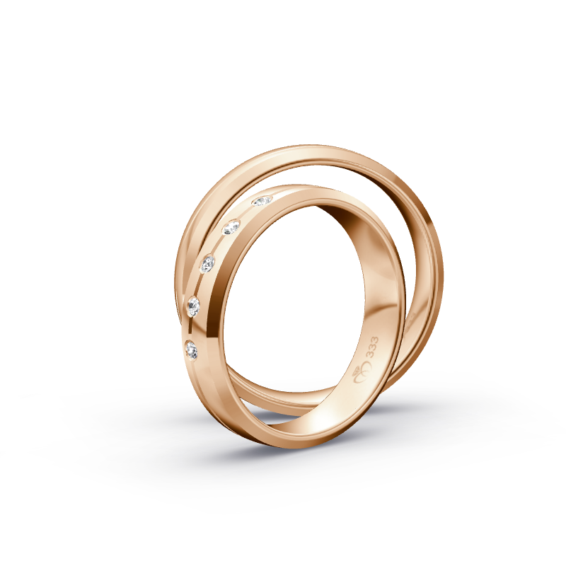 Miniaturbild: Trauringe TL8443 - Rotgold (Poliert) | Eheringe aus Gold