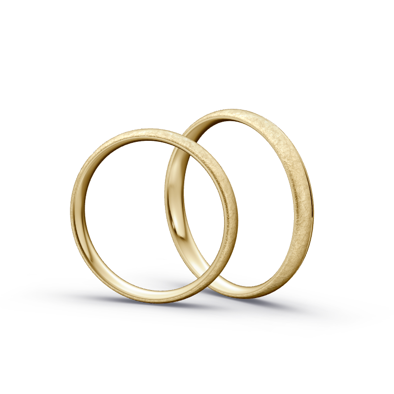 Miniaturbild: Trauringe TL8990 - Gelbgold (Eismatt) | Eheringe aus Gold