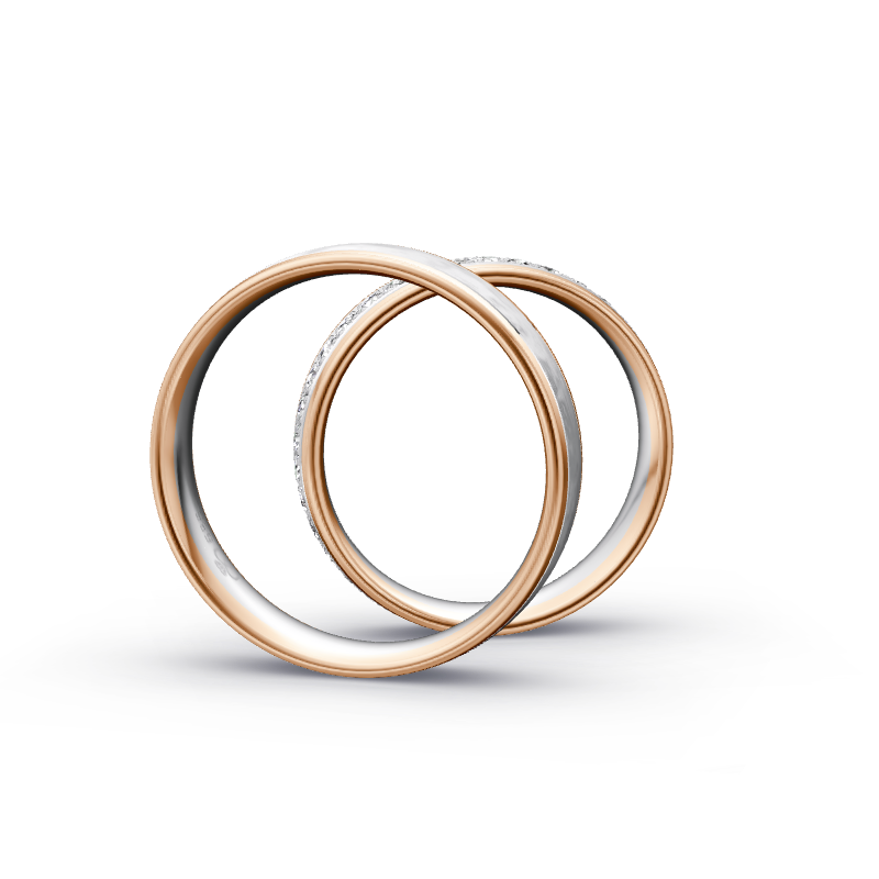 Miniaturbild: Trauringe TL3060 - Rotgold/Weißgold